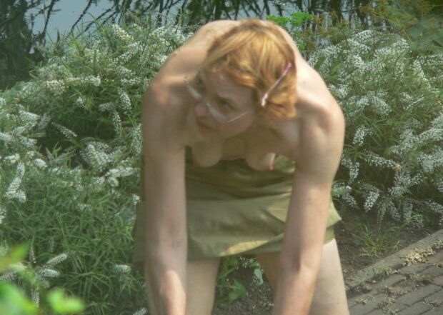 Topless Gardening Mamma From France