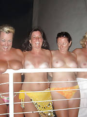 Older Nymphs On Deck Show Their Jugs